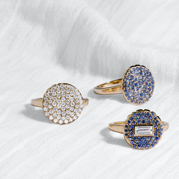 Montana Sapphire Baguette Diamond RIng – Livewell Design